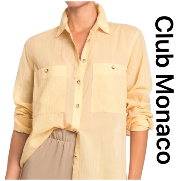 Club Monaco Tops - CLUB MONACO Marnee shirt, Banana Yellow colour, size L, SOLD OUT